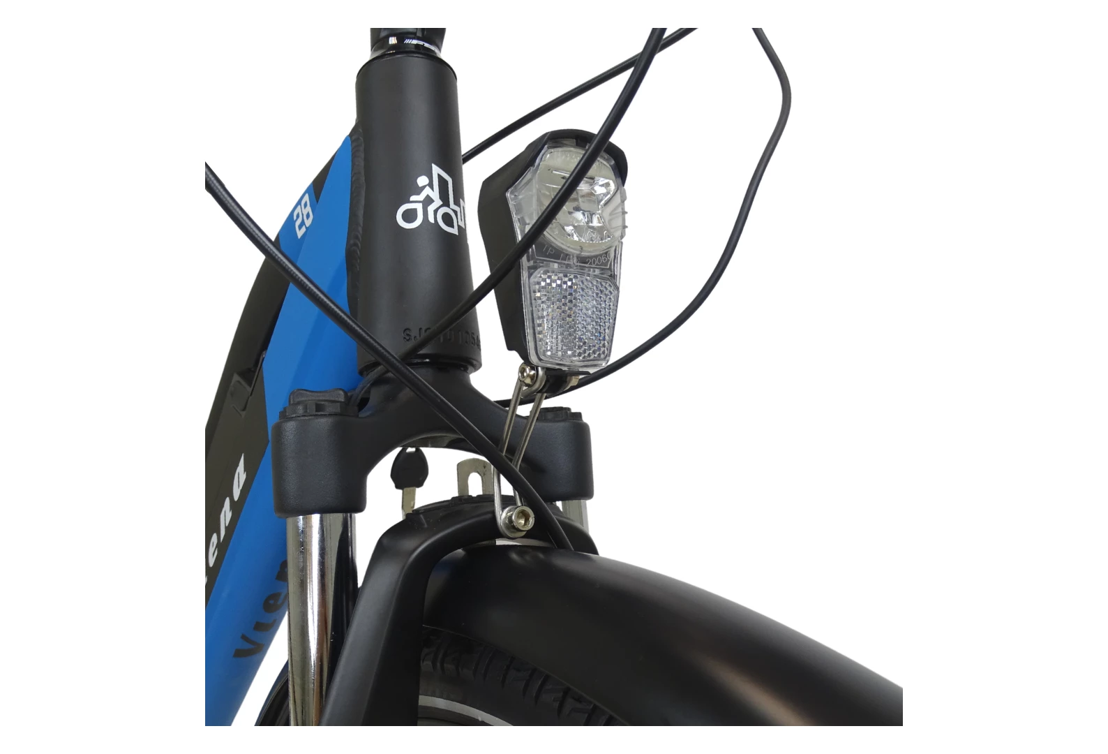 VTC ÉLECTRIQUE URBANBIKER VIENA 28'' TAILLE 49 BLEU – Image 3