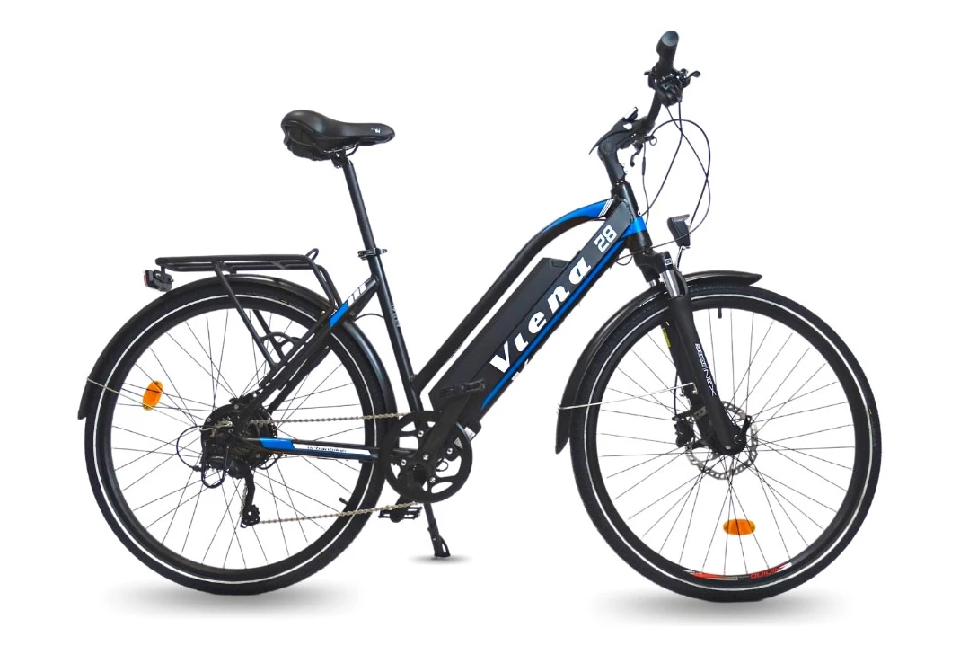 VTC ÉLECTRIQUE URBANBIKER VIENA 28'' TAILLE 49 BLEU