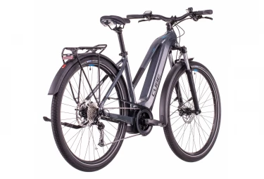 Vélo De Ville Électrique Cube Touring Hybrid One 400 Trapeze Gris – Image 6