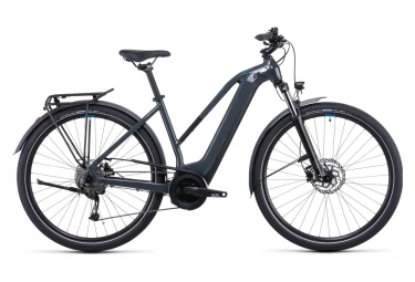 Vélo De Ville Électrique Cube Touring Hybrid One 400 Trapeze Gris