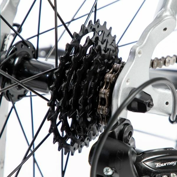 VELO ROUTE HOMME CYCLOTOURISME RC100 GRIS â Image 7