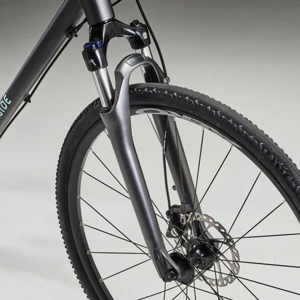 VELO TOUT CHEMIN RIVERSIDE 700 GRIS & VERT D'EAU â Image 5